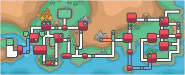 Mapa de Kanto con Ruta 28 señalado