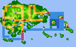Mapa de Hoenn con Ruta 109 señalado