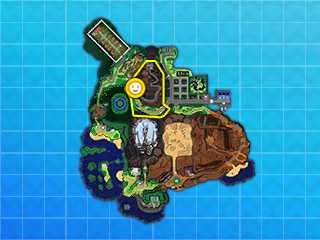 Mapa de Alola con Pico Hokulani señalado