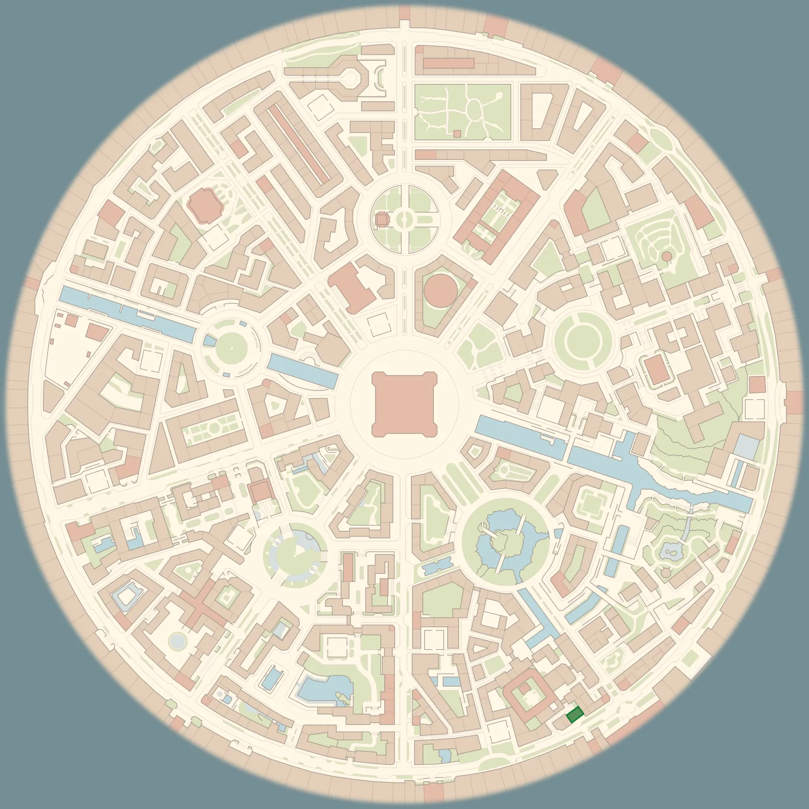 Mapa de Kalos con Café Rubor señalado