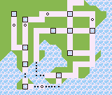 Mapa de Kanto en Pokémon Amarillo