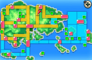 Mapa de Hoenn con Instituto Meteorológico señalado