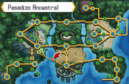Mapa de Teselia con Pasadizo Ancestral señalado