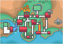 Mapa de Johto con Ruta 30 señalado