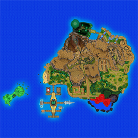 Mapa de Alola con Arrecife de Poni señalado