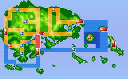Mapa de Hoenn con Ruta 110 señalado
