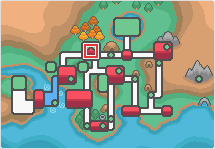 Mapa de Johto con Torre Quemada señalado