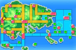 Mapa de Hoenn con Ciudad Férrica señalado