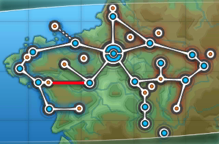 Mapa de Kalos con Ruta 7 señalado