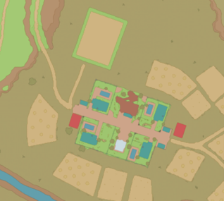 Mapa de Paldea con Pueblo Pirotín señalado