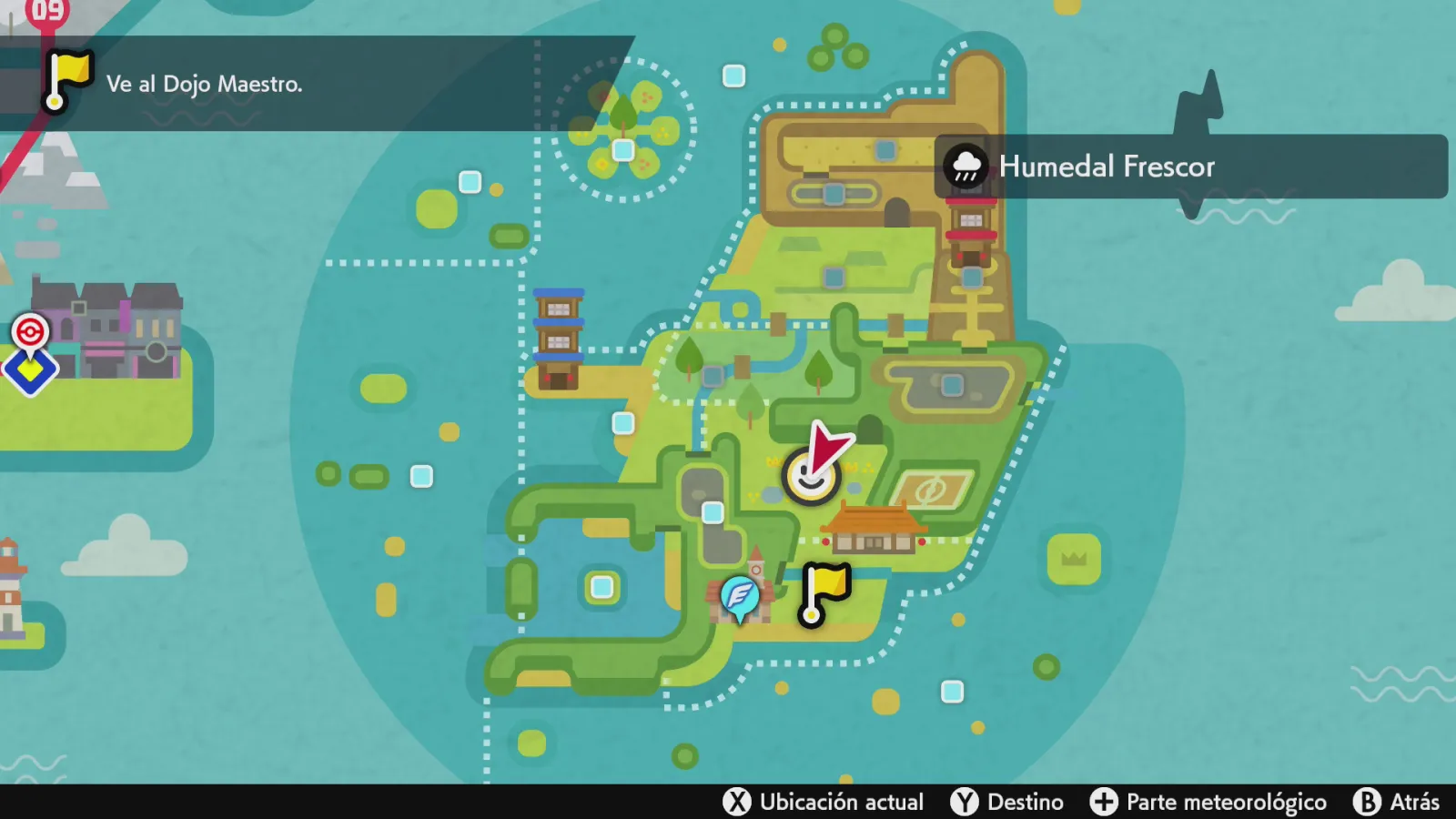Mapa de Galar con Humedal Frescor señalado