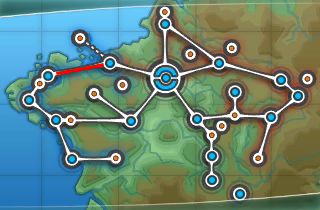 Mapa de Kalos con Ruta 12 señalado