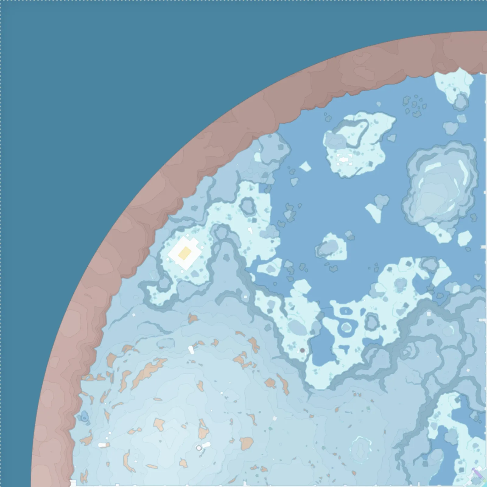 Mapa de Paldea con Área Polar señalado