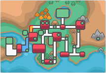 Mapa de Johto con Ruta 39 señalado