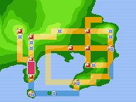 Mapa de Kanto con Ruta 1 señalado