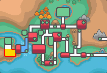 Mapa de Johto con Torre Oculta señalado