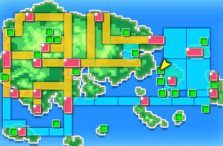 Mapa de Hoenn con Cueva Ancestral señalado