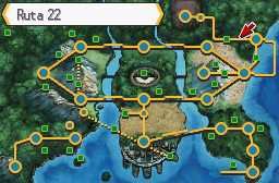 Mapa de Teselia con Ruta 22 señalado