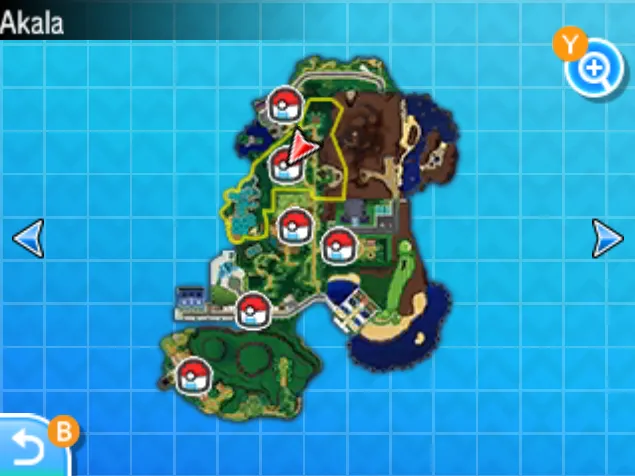 Mapa de Alola con Ruta 5 señalado