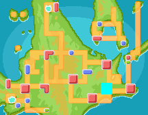 Mapa de Sinnoh con Lago Valor señalado