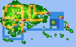 Mapa de Hoenn en Pokémon Esmeralda