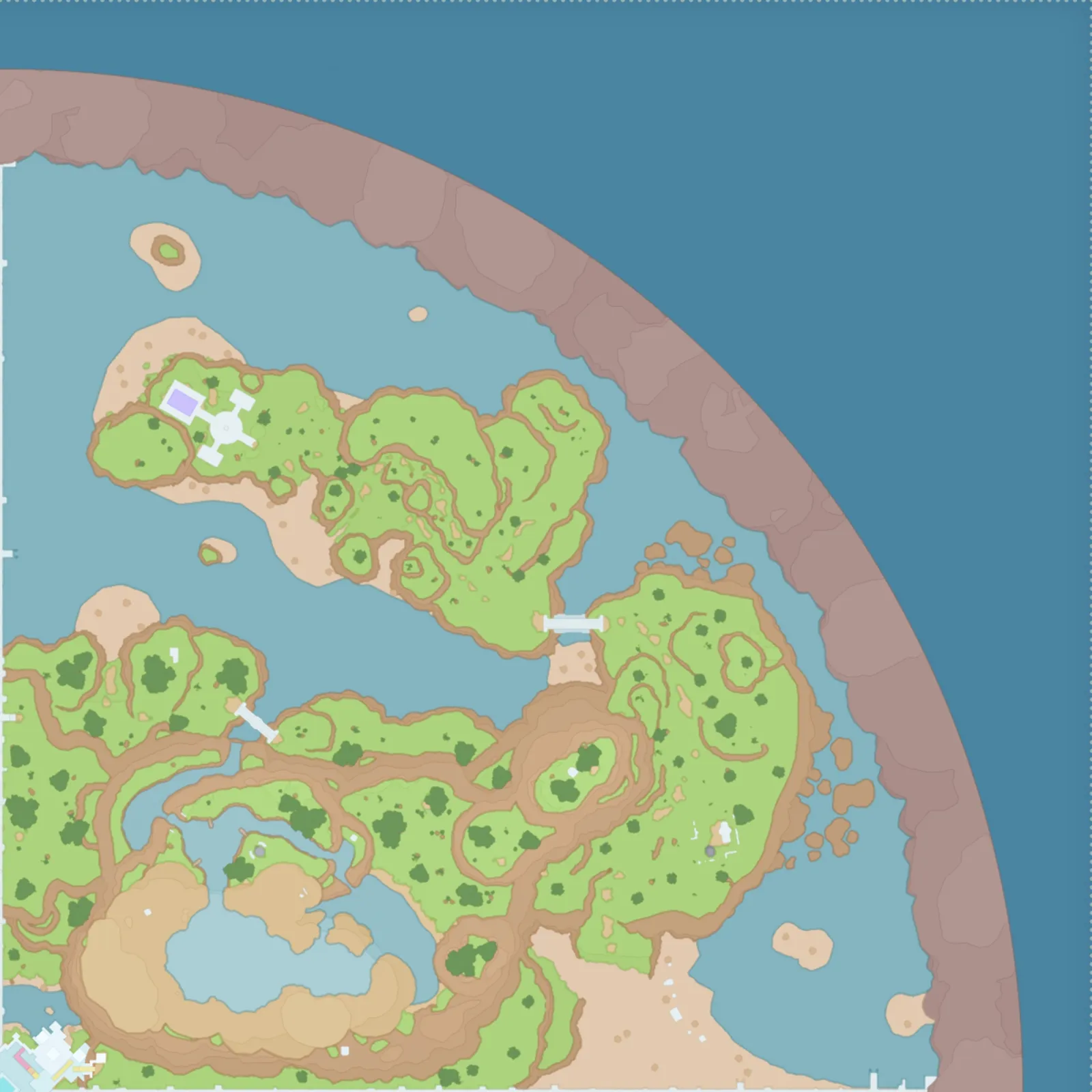 Mapa de Paldea con Área Costera señalado