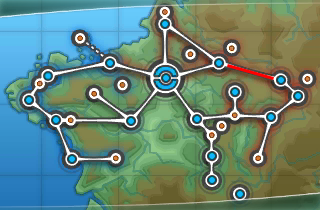 Mapa de Kalos con Ruta 17 señalado