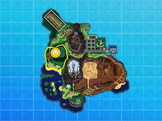 Mapa de Alola con Lago Coroluna señalado