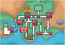 Mapa de Johto con Ciudad Trigal señalado