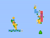 Mapa de Kanto con Vía Acuática señalado