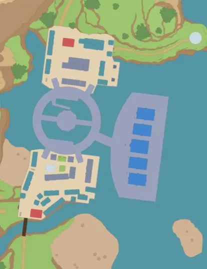 Mapa de Paldea con Ciudad Leudal señalado