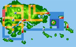 Mapa de Hoenn con Ruta 115 señalado