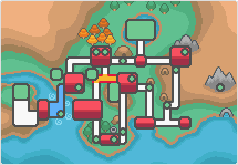 Mapa de Johto con Ruta 36 señalado